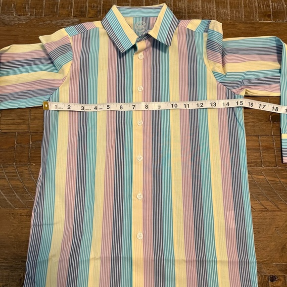 Wonder Nation Pastel Striped Shirt - Picture 3 of 7